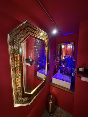 The restroom at Tokyo👀Vegan Ramen Center is sensual and cinematic🚽🚽  at Tokyo Vegan Ramen Center in Tokyo