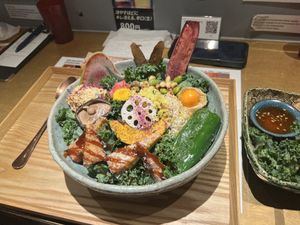 Tempeh bowl  at Tokyo Vegan Ramen Center in Tokyo