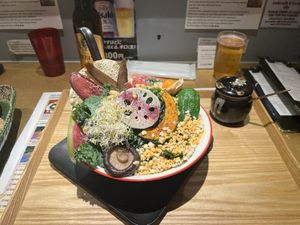 Spicy tahini ramen  at Tokyo Vegan Ramen Center in Tokyo