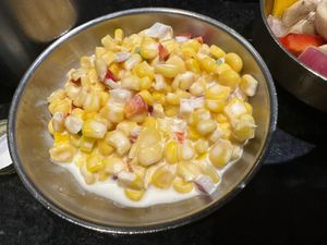 Corn salad was delish   at Master Kim's Korean BBQ 2 in Las Vegas