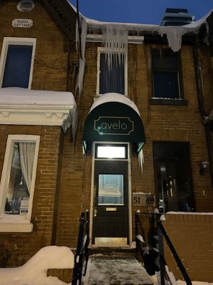 Winter front  at Bar Avelo in Toronto