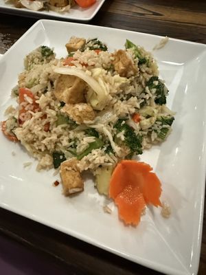 Veggie fried rice w tofu, ask for no egg  at Phikul Thai Bistro in Kansas City