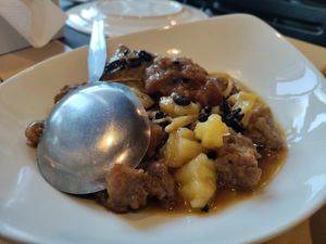 A sweet and savory dish with lots of star anise at Vegan Island in Cebu