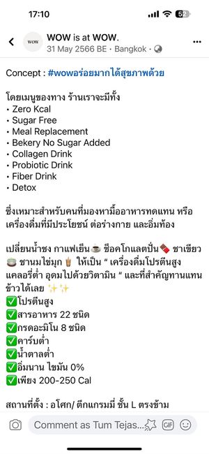  at Smooth Healthy Cafe in Bangkok