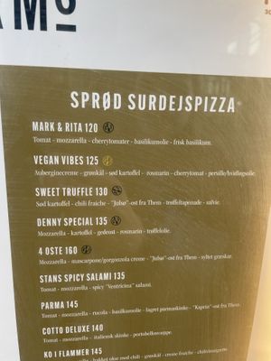 Only a single vegan pizza  at Gorm's  in Copenhagen