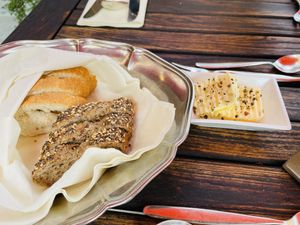 Bread with butter  at Die Weinstube Nachhaltig Geniessen in Zeltingen