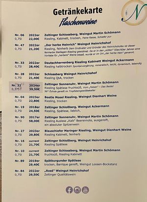 February 2026 at Die Weinstube Nachhaltig Geniessen in Zeltingen