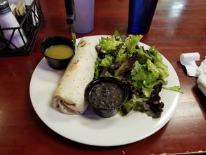 Burrito veganized at Whiptail Grill in Springdale