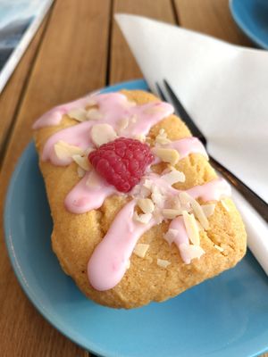 Bakewell tart at The Dancing Turtle in Porthcawl