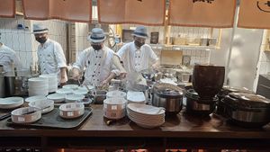 Open kitchen at Qing Chun By Perma in Shanghai