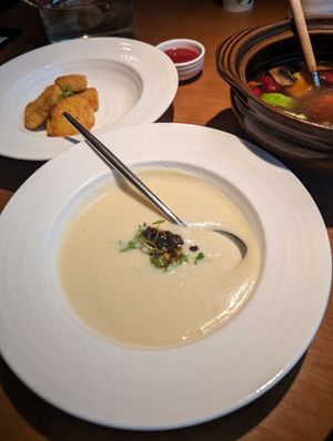 Mashed potatoes with truffle at Qing Chun By Perma in Shanghai