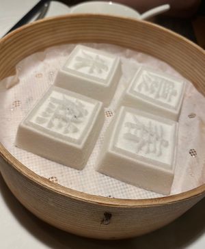 ‘Rice’ cubes with bean pastee  at Qing Chun By Perma in Shanghai