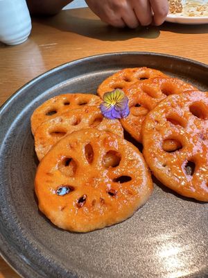 Sweet and sour lotus root  at Qing Chun By Perma in Shanghai