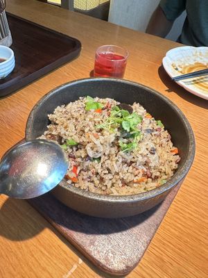 Black truffle fried rice  at Qing Chun By Perma in Shanghai