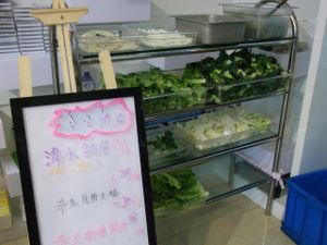 You can take vegetables from the buffet and cook them. at Pavana Sarovara in Hangzhou