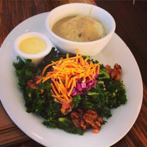 1/2 All Hail Kale Salad & Mashed Cauli-Potatoes  at Veggie Grill in Encino