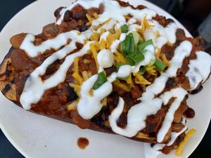 Loaded Red Yams at Veggie Grill in Encino