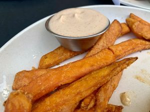 Sweet Potato Fries at Veggie Grill in Encino