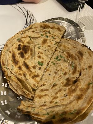 Tandoori parantha  at Saffron Indian Kitchen in Praia Da Luz