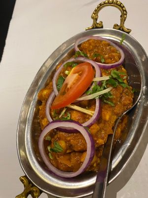 Chana masala at Saffron Indian Kitchen in Praia Da Luz