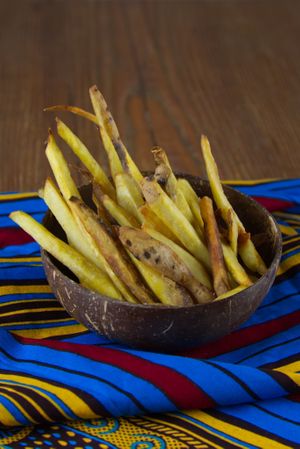 Try our homemade sweet potato fries! at Patacon Obi in der Sakristei - Maybe closed in Stuttgart
