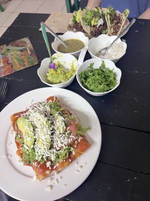 Enchiladas rojas  at Cielo Verde  in Puerto Vallarta