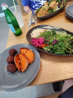 Full Meze bowl at Cafe Mocha in Bateau Bay