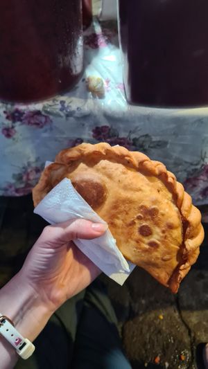 Empanada vegana at Empanadas Galapagueñas Milenita in Puerto Ayora