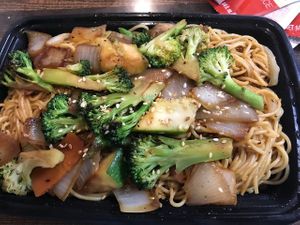 Vegetable Yaki Soba at  Aomi Sushi & Hibachi  at AOMI Sushi & Hibachi in Wilson
