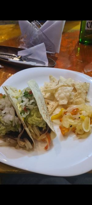 Vegan tacos at La Cueva De Los Cuates in Puerto Ayora