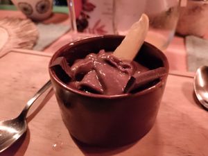 Avocado chocolate mousse at Spice & Soul  in Las Terrenas