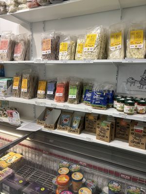 Plenty of selection of gluten-free pasta  at Vegan Wolf  in Vienna