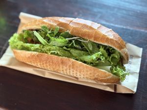 Spicy tofu banh mi  at Bánh Mì Xanh in Ho Chi Minh City