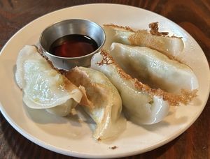 Veggie gyoza  at Iki Japanese Restaurant in Vancouver