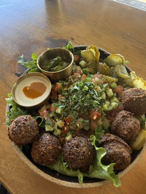 felafel bowl   at Yaman Mullumbimby in Mullumbimby