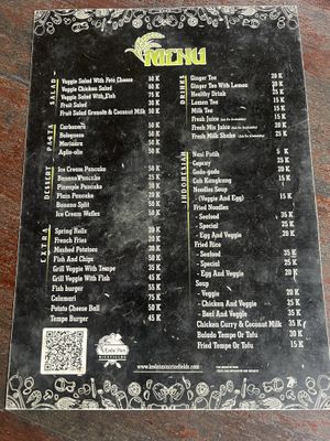 Menu  at Kedai Mini Resto Rice Field in Pangandaran