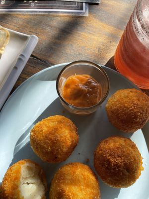 cheese ball (very good)   at Kedai Mini Resto Rice Field in Pangandaran