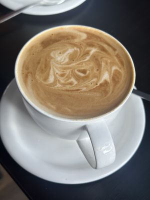 Cafe Latte w Oat milkk  at Haha Japanese Bakery and Cafe in Leh