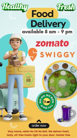 delivery at No Oil No Boil Restaurant - அடுப்பில்லா எண்ணெயில்லா உணவகம் in Chennai