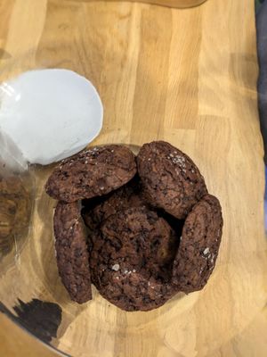 Double chocolate salt cookies at Natury in Barcelona