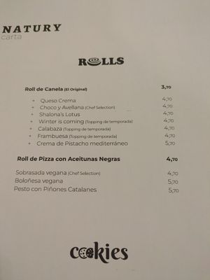Savory options at Natury in Barcelona