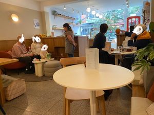 Inside (small seating area, but with a toilet)  at Petit by Sam in The Hague