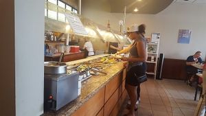 Entire buffet at Pepper Tree Veggie Cuisine in Houston