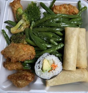 Buffet to go at Pepper Tree Veggie Cuisine in Houston