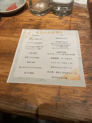 The Menu - use Google Translate!  at veggie tempo & sushi in Tokyo
