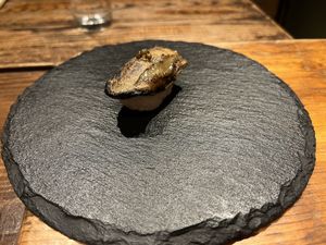 Eggplant sushi  at veggie tempo & sushi in Tokyo