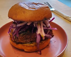 Also Happy Breakfast Sandwich.  Delicious! at Hey Happy in Victoria