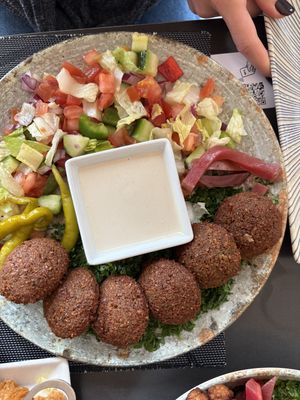 falafel plate  at Byblos in Mallorca
