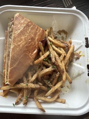 Cuban with truffle friess  at The Joint in Colorado Springs