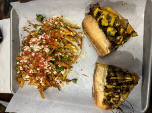philly with elote fries  at The Joint in Colorado Springs